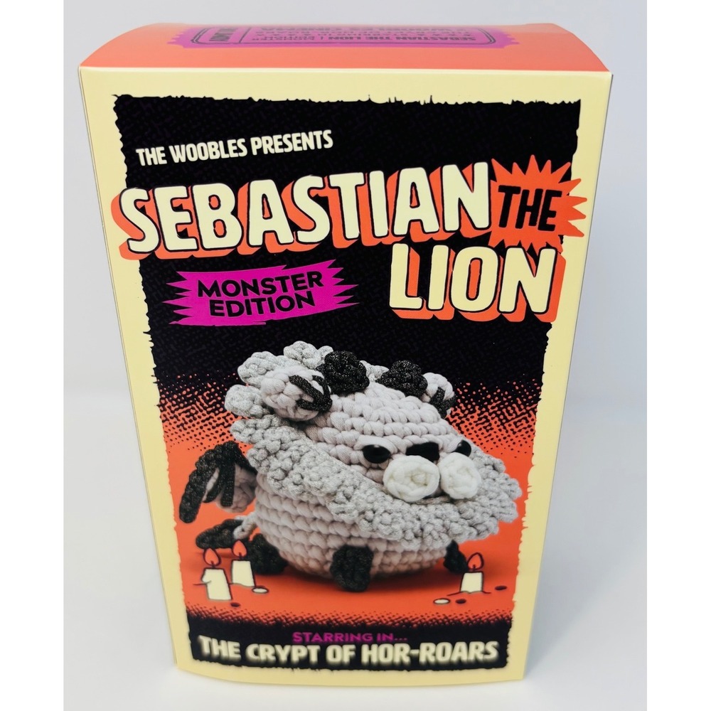 The Woobles Sebastian the Lion Monster Edition Crochet Kit Hook Glitter Yarn